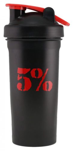 5% Nutrition Shaker 600ml Black/Red (Fekete/Piros)