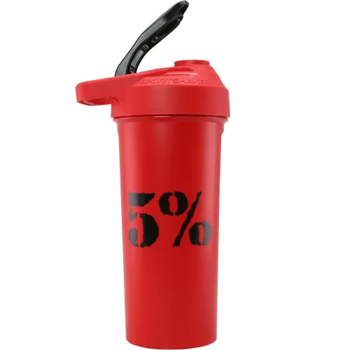 5% Nutrition Shaker (Sportshaker) 600ml Red/Black (Piros/Fekete)