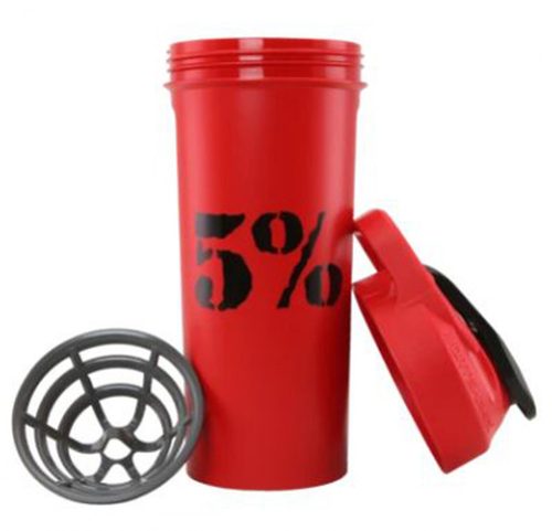 5% Nutrition Shaker (Sportshaker) 600ml Red/Black (Piros/Fekete)