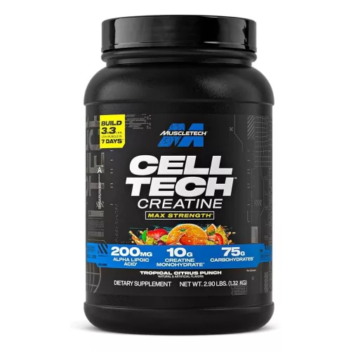 Muscle Tech Cell Tech Creatine Max Strength NEW 1320g Tropical Citrus Punch (Trópusi Gyümölcs)