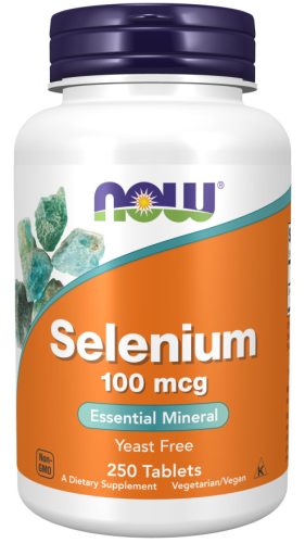 Now Foods Selenium 100mcg 250 Tablets 250 Tabletta