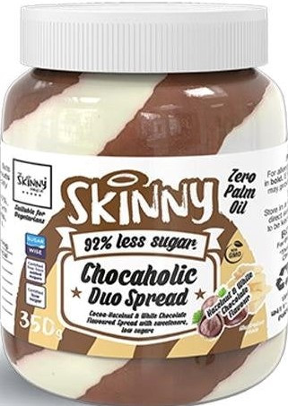 Skinny Foods Chocoholic Spread 350g Duo (Tejcsokoládé Fehércsokoládé) EXP.:2025/10/30