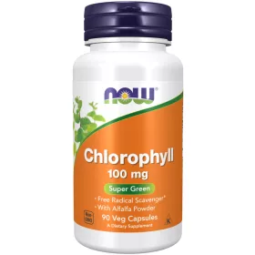Now Foods Chlorophyll 100mg 90 Veg Capsules 90 Kapszula