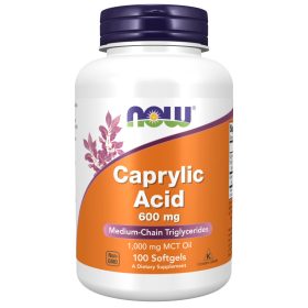   Now Foods Caprylic Acid 600mg 1000mg MCT Oil 100 Softgels 100 Gélkapszula