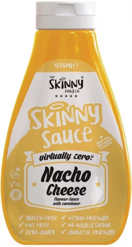 Skinny Foods Sauce Virtually Zero 425ml Nacho Cheese (Nacho Sajtszósz)