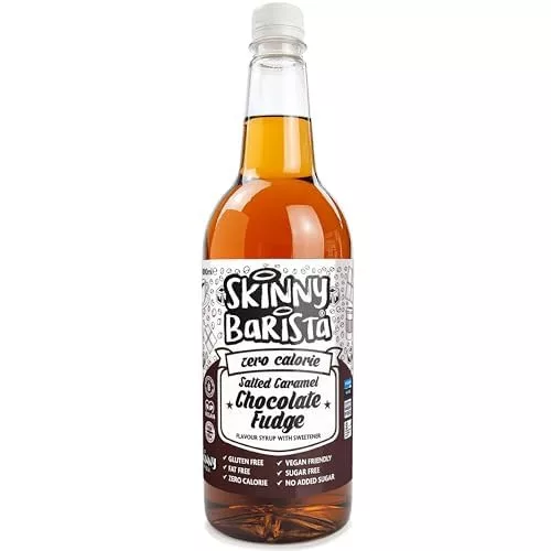 Skinny Foods Barista Zero Calorie Flavour Syrup 1l Salted Caramel Fudge (Sós Karamell)