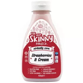   Skinny Foods Syrup Zero Calorie 425ml Strawberries & Cream (Eperkrém)