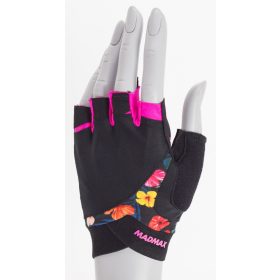   MadMax Training Gloves Flower Power Black/Pink (Fekete/Rózsaszín) (Edzőkesztyű)