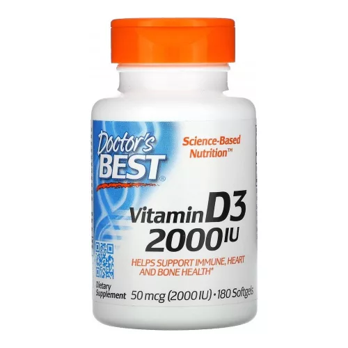 Doctors Best Vitamin D-3 2000IU 180 Softgels 180 Gélkapszula