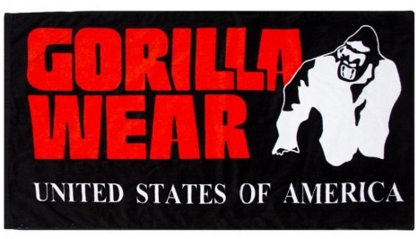 Gorilla Wear Functional Gym Towel Törölköző Black/Red (Fekete/Piros)
