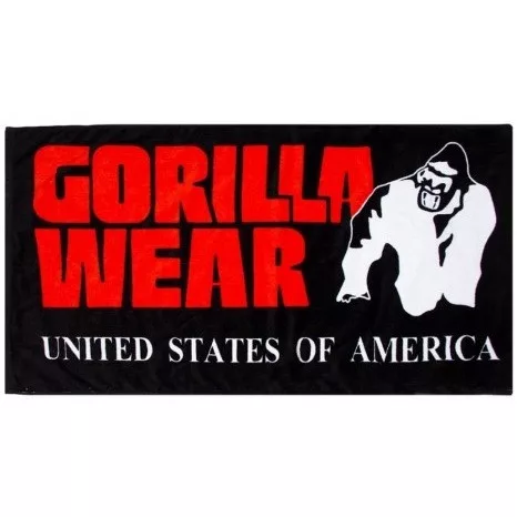 Gorilla Wear Functional Gym Towel Törölköző Black/Red (Fekete/Piros)