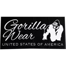 Gorilla Wear Classic Gym Towel Törölköző Black/White (Fekete/Fehér)
