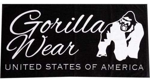 Gorilla Wear Classic Gym Towel Törölköző Black/White (Fekete/Fehér)