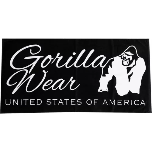 Gorilla Wear Classic Gym Towel Törölköző Black/White (Fekete/Fehér)