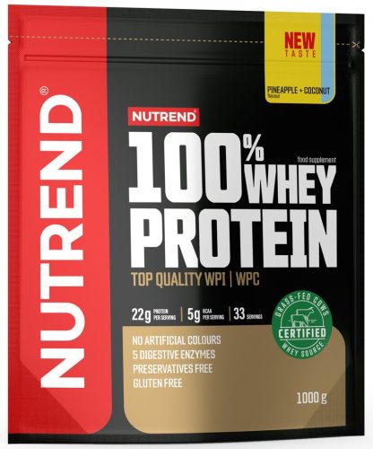 Nutrend 100% Whey 1000g Pineapple Coconut (Ananász Kókusz)