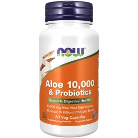   Now Foods Aloe 10.000 & Probiotics 60 Veg Capsules 60 Kapszula