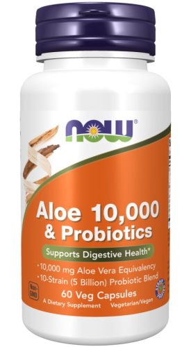 Now Foods Aloe 10.000 & Probiotics 60 Veg Capsules 60 Kapszula