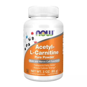 Now Foods Acetyl-L-Carnitine Pure Powder 3fl oz 85g Unflavored (Ízesítetlen)