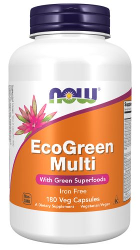 Now Foods EcoGreen Multi Iron Free 180 Veg Capsules 180 Kapszula