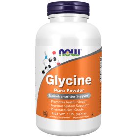   Now Foods Glycine Pure Powder 1lb 454g Unflavored (Ízesítetlen)