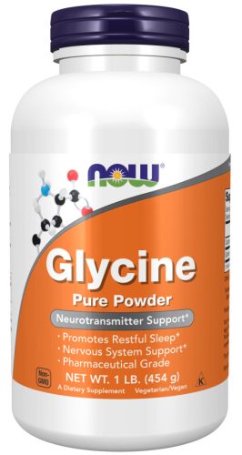 Now Foods Glycine Pure Powder 1lb 454g Unflavored (Ízesítetlen)