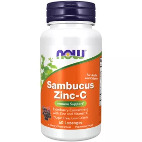 Now Foods Sambucus Zinc-C 60 Lozenges 60 Tabletta