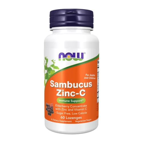Now Foods Sambucus Zinc-C 60 Lozenges 60 Tabletta