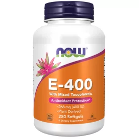   Now Foods E-400 With Mixed Tocopherols 250 Softgels 250 Gélkapszula