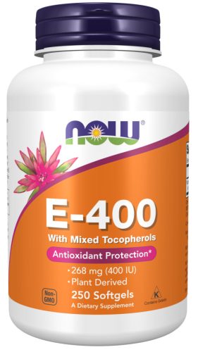 Now Foods E-400 With Mixed Tocopherols 250 Softgels 250 Gélkapszula