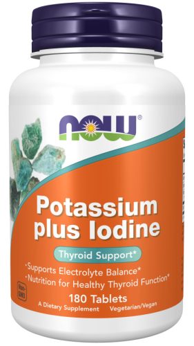 Now Foods Potassium Plus Iodine 180 Tablets 180 Tabletta