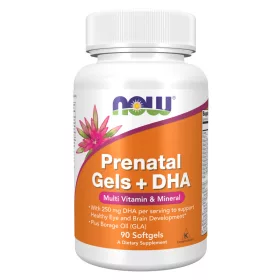   Now Foods Prenatal Gels + DHA 90 Softgels 90 Gélkapszula EXP.:2026/10/23