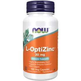 Now Foods L-OptiZinc 30mg 100 Veg Capsules 100 Kapszula