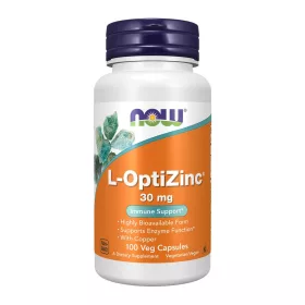 Now Foods L-OptiZinc 30mg 100 Veg Capsules 100 Kapszula
