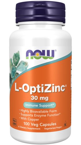 Now Foods L-OptiZinc 30mg 100 Veg Capsules 100 Kapszula