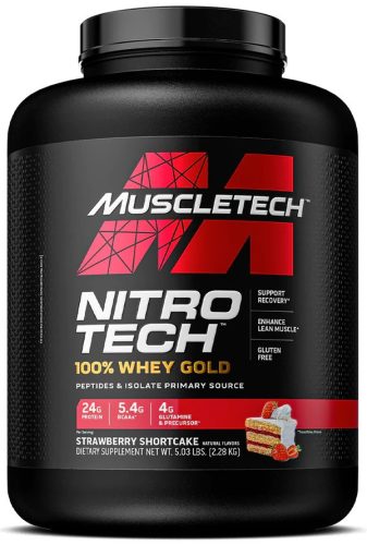 Muscle Tech Nitro Tech 100% Whey Gold 2273g Strawberry Shortcake (Eper)