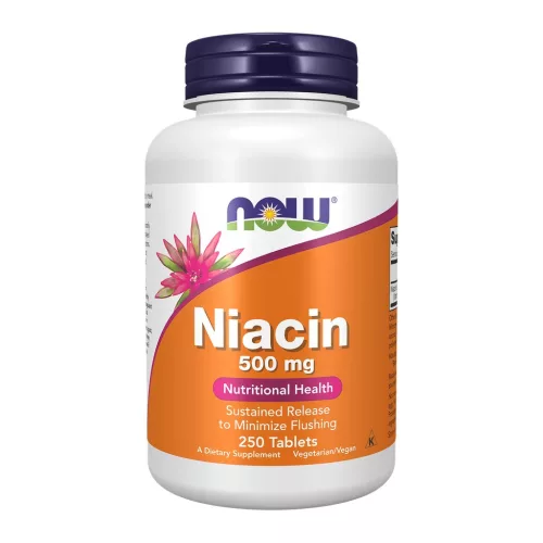 Now Foods Niacin 500mg 250 Tablets 250 Tabletta