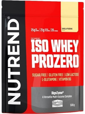 Nutrend Iso Whey Prozero 500g Vanilla Pudding (Vanília Puding)