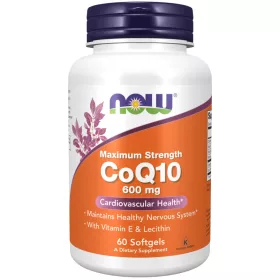   Now Foods CoQ10 600mg Maxium Strength 60 Softgels 60 Gélkapszula