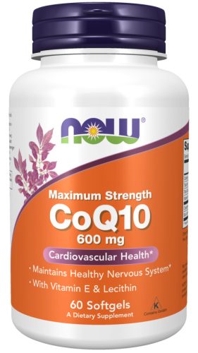 Now Foods CoQ10 600mg Maxium Strength 60 Softgels 60 Gélkapszula