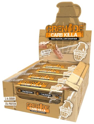 Grenade Karton Carb Killa Protein Bar 12x60g Caramel Chaos (Karamell)