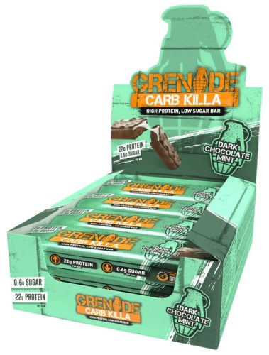 Grenade Karton Carb Killa Protein Bar 12x60g Dark Chocolate Mint (Étcsokoládé Mentol) EXP.:2025/10/31