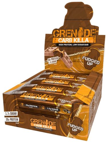 Grenade Karton Carb Killa Protein Bar 12x60g Fudged Up! (Csokoládé Karamell)