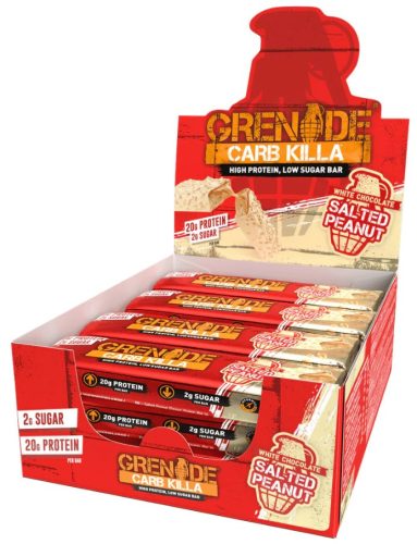 Grenade Karton Carb Killa Protein Bar 12x60g White Chocolate Salted Peanut (Fehércsokoládé Sós Mogyoró)