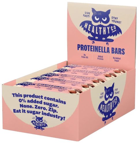 HealthyCo Karton Proteinella Bar 20x35g Hazelnut and Chocolate (Mogyoró Csokoládé)