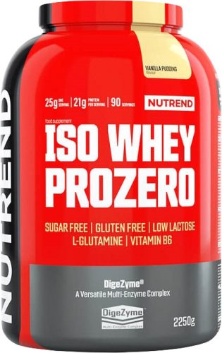Nutrend Iso Whey Prozero 2250g Vanilla Pudding (Vanília Puding)