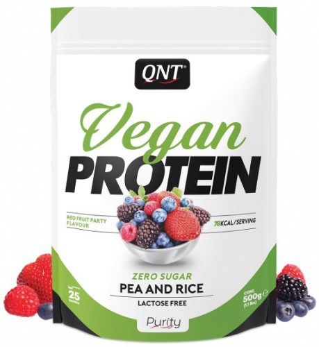 QNT Vegan Protein 500g Red Fruits (Piros Gyümölcs)