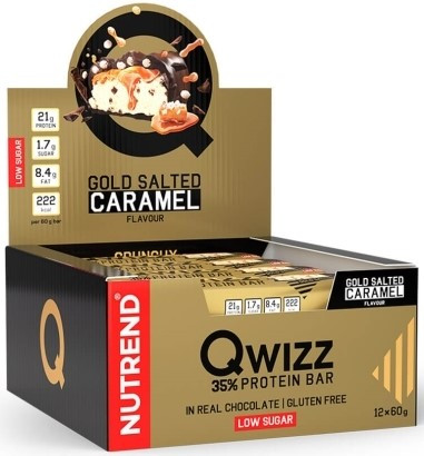 Nutrend Karton Qwizz Protein Bar 12x60g Salted Caramel (Sós Karamell)