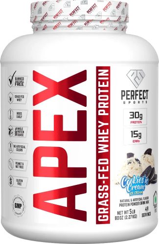 Perfect Sports Apex Grass-Fed 100% Pure Whey Protein 2267g Cookies & Cream Ice Cream (Sütikrém)