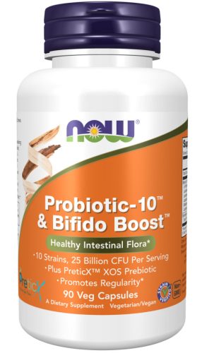 Now Foods Probiotic-10 and Bifido Boost 90 Capsules 90 Kapszula