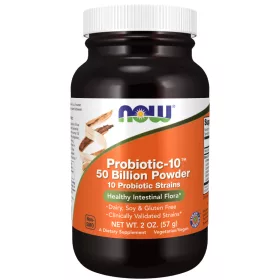   Now Foods Probiotic-10 50 Billion Powder 57g Unflavored (Ízesítetlen)